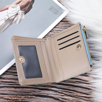 Dompet gaya Jeans Kitty bordir pola kanvas gesper dekorasi saku ponsel tas wanita dompet koin