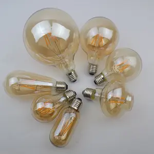 Cuerpo de vidrio G80 Globe 6W E27 LED Edison Bombilla G80 Antique Vintage LED Filamento de luz