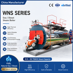 Chaudière à vapeur au gaz naturel, au diesel ou au GPL de 0,5, 1, 1,5, 2, 3, 4, 5, 6, 8, 10, 12, 15, 20 tonnes, fabriquée en Chine - Product Image 1