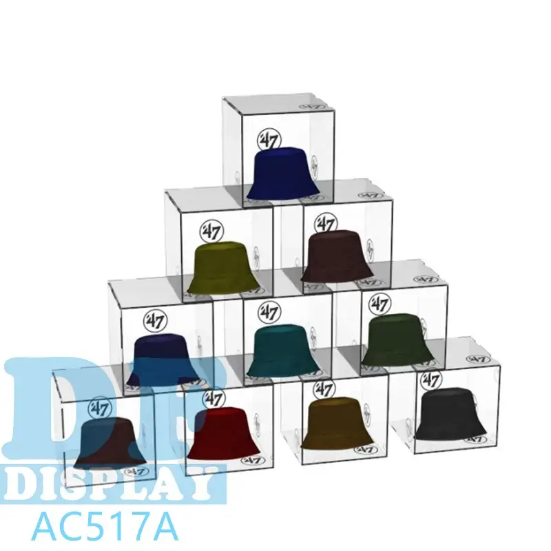 Акриловые кубические контейнеры на заказ, акриловые пластиковые квадратные кубические контейнеры, контейнеры для хранения, витрина для шляп