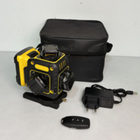 Niveau laser professionnel 4D à faisceau vert 12/16 lignes, auto-nivelant, haute précision, outil de mesure de ligne verticale avec récepteur