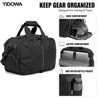 Sac de sport avec compartiment pour chaussures, compartiment pour ordinateur portable, poche latérale pour bouteille d'eau, sangle amovible, sac de voyage pour la gym et les sports