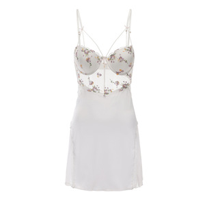 Camisón Sexy <span class=keywords><strong>de</strong></span> Encaje Bordado, Satinado, Transpirable, Suave, Color Sólido, Ropa <span class=keywords><strong>de</strong></span> Dormir, Espalda Descubierta, Vestidos <span class=keywords><strong>de</strong></span> Noche para el Hogar, para Vacaciones - Product Image 5