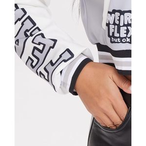 Chaqueta Corta de Cuero Vacuno para Mujer, Estilo Varsity, Marca Babyhealthy, Moda Urbana Y2K - Product Image 4