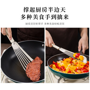 ไม้พายซิลิโคนขอบสแตนเลส ทนความร้อน ไม่ติดกระทะ สำหรับใช้ในครัวเรือน - Product Image 4