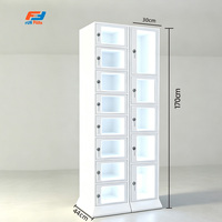 Armoire de rangement à éclairage LED blanc avec serrure à clé indépendante pour la réception de cadeaux dans les zones de rédemption de prix d'arcade