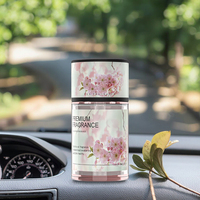 Diffuseur de parfum pour voiture en verre avec bouchon blanc, parfum longue durée, éliminateur d'odeurs, décoration pour voiture, chambre et bureau