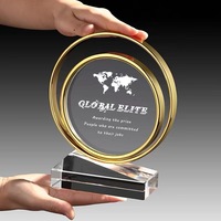Trophées sportifs personnalisés en verre et cristal gravés au laser, durables, pour événements de cricket, golf, football, musculation, avec logo personnalisé