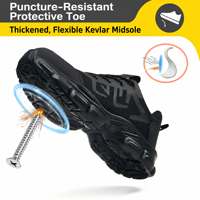 Chaussures de sécurité respirantes en maille avec embout en acier pour hommes, résistantes aux chocs et aux perforations, vente en gros, chaussures de travail pour la construction