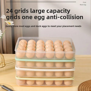 <b>Egg</b> Rack Holder Storage Box <b>Eggs</b> <b>Basket</b> Container Organizer Refrigerator Dispenser for Kitchen Organization Food Containers - Product Image 4