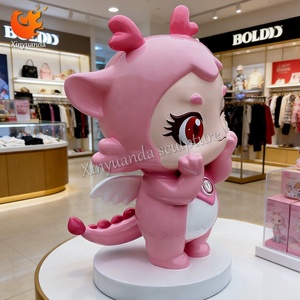 Scultura in Fibra di Vetro a Forma di Drago Rosa Carino, Ornamento per Check-in Virale nei Centri Commerciali, Installazione Decorativa con <span class=keywords><strong>Immagine</strong></span> IP Commerciale - Product Image 2