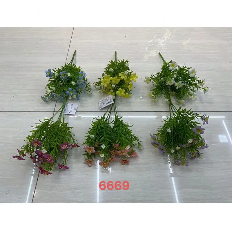 زهور عيد الفصح من نبات الخيزران الصناعي بحجم 36 بوصة وإكليل وعاء