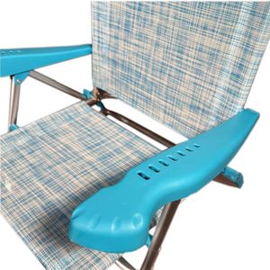 Sedia da Spiaggia in Alluminio, Reclinabile a 7 Posizioni, con Cuscino, 55x46x80 cm - Product Image 6