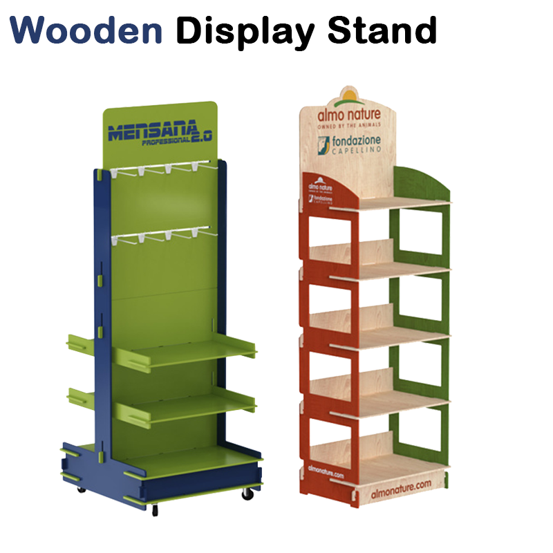 Apache Customized Wooden Floor Display Stand Display Rack for Store Retail Shop Display — view 2