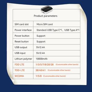 Huastlink 4G LTE <span class=keywords><strong>powerbank</strong></span> โทรศัพท์มือถือ WiFi <span class=keywords><strong>Hotspot</strong></span> 4G Pocket WiFi 10000mAh แบตเตอรี่ CAT4ไร้สาย - Product Image 4