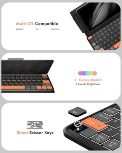 Không Dây <span class=keywords><strong>Mini</strong></span> Bàn Phím Di Động Bàn Phím 7-Màu Backlit QWERTY Tích Hợp Đứng Bàn Phím Máy Tính Bảng Cho <span class=keywords><strong>Ipad</strong></span> Z Gấp Galaxy Tab Điện Thoại - Product Image 6