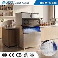 Machine à glaçons demi-cubiques refroidie à l'eau, haute efficacité, CE CB, automatique, pour équipement de cuisine commerciale, magasin d'alimentation et de boissons