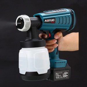 Pistolet à peinture électrique sans fil haute pression Aotuo <span class=keywords><strong>18V</strong></span> 4000mAh à batterie lithium, avec buses de 1,8/2,6 mm pour peinture au latex - Product Image 1