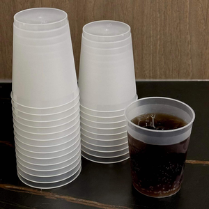 Vasos de Plástico PP Transparente Esmerilado de 9oz al por Mayor, Vasos Económicos para Beber Jugo, Vino y Agua para Fiestas, Vaso de Plástico Esmerilado Resistente - Product Image 2