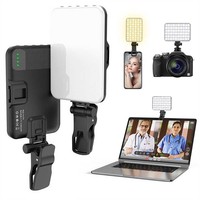 Anneau Lumineux LED Rechargeable USB pour Selfie, Téléphone, Ordinateur Portable, Appel Zoom/Vlog, Maquillage, Vidéo, Caméra de Poche, Lampe d'Appoint pour Éclairage
