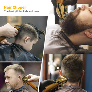 Tondeuse à cheveux électrique professionnelle avec écran LCD, longueurs réglables, chargement USB, étanche, pour hommes et femmes, pour la coupe de la barbe - Product Image 3