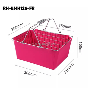 RH-BMH12S 350*260*150Mm 12l Splinter Metalen Draad Winkelmand Strook Gaasmand - Product Image 3