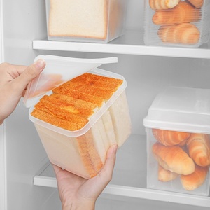 Support OEM Factory Direct Bread Storage <b>Container</b> Toast Storage Box Food Grade Transparent <b>Refrigerator</b> Vegetable Storage Box - Product Image 6