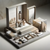 Boîte cadeau cosmétique en carton rigide haut de gamme, personnalisée, professionnelle, en matériaux recyclés, avec revêtement UV, gaufrage et éponge réutilisable