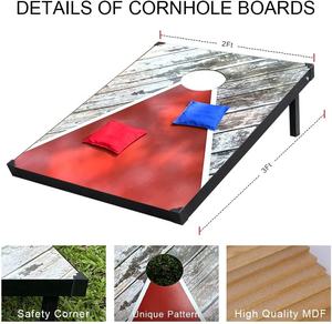 Ensemble de jeu d'extérieur Corn Holes: ensemble de <span class=keywords><strong>cornhole</strong></span> classique de taille réglementaire avec 8 sacs de haricots et étui de transport - Product Image 3
