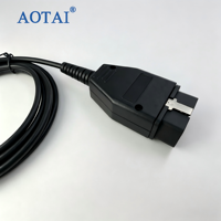 Boîtier OBD2 noir vers boîtier JST ZHR-4P avec anneau magnétique et câble connecteur USB-A mâle