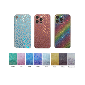 สติกเกอร์ลายเสือดาวแบบกำหนดเอง วัสดุกลิตเตอร์เงาสำหรับติดหลังโทรศัพท์มือถือ ฟิล์มตกแต่งหน้าจอ แผ่นฟิล์มสำหรับเครื่องตัด DIY - Product Image 1