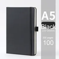 Journal à couverture rigide en cuir pour ordinateur de bureau A5 personnalisé écologique avec bracelet et logo personnalisé