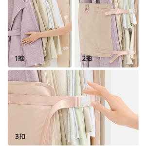 Clothing Organizer Hanging Foldable Storage Bag Rectangle Non Woven Fabric Dustproof Moisture Proof Bedroom Use - Product Image 2