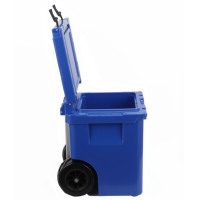 Glacière isotherme rotomoulée en PE de 45 QT avec roues, portable, pour camping, plage et pêche en extérieur
