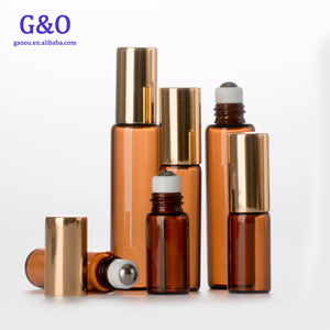 Bán buôn rỗng hổ phách kính cuộn trên chai Nước hoa khử mùi lỏng container chai thủy tinh với cuộn trên bóng - Product Image 3