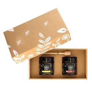 Juego de tarros de miel caja de regalo de lujo personalizado miel vino hidromiel cajas de embalaje de cartón hechas a mano - Product Image 4