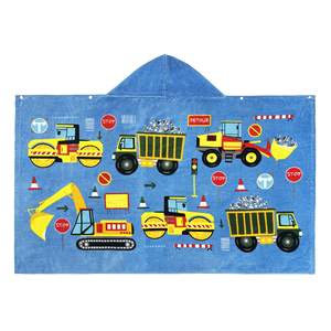 Serviette de plage pour enfants personnalisée 100% coton, <span class=keywords><strong>poncho</strong></span> de plage à capuche doux pour la peau, serviette de plage absorbante pour la piscine - Product Image 5