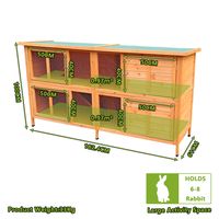 Cage à lapins en bois pour jardin, deux étages, maisons pour animaux de compagnie, cages, vente en gros, nichoirs à lapins personnalisés