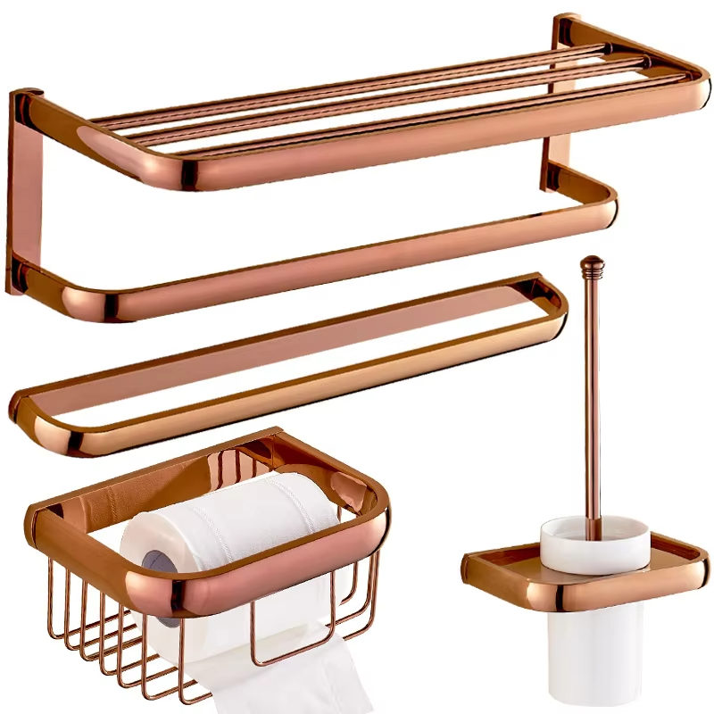 Modern Decorative Rose Gold Bath Accessories