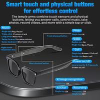 Lunettes Intelligentes IA avec Caméra, Enregistrement Vidéo HD, Commande Vocale et Dispositif de Traduction pour la Vente en Gros