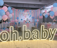 Lettres lumineuses 'OH BABY' de 1,2/1,5 m pour révélation du sexe |   Lettres lumineuses pour toile de fond de fête