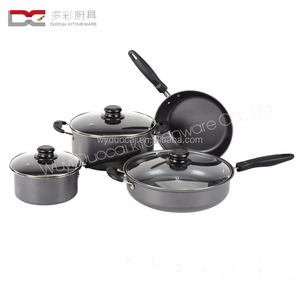 Di alta Qualità Diretta Della Fabbrica <span class=keywords><strong>Offerta</strong></span> Al Carbonio Colorful 10Pcs Cucina Cucinare Pentola Padella <span class=keywords><strong>Pentole</strong></span> <span class=keywords><strong>Set</strong></span> Con Copertura in Vetro Temperato - Product Image 2