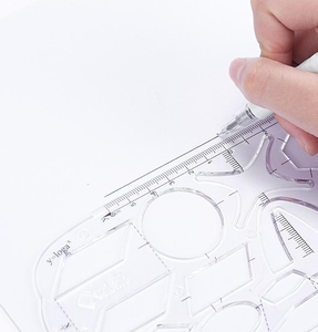 Regla de plástico recta transparente barata al por mayor de 12cm, plantilla matemática profesional para herramienta de medición escolar y de oficina - Product Image 6