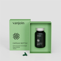 30ml 60ml 80ml 100ml 120ml 150ml Verre de couleur bleu givré Soins de santé Bouteille alimentaire Médecine Pilule Vitamine Capsule Bouteilles en verre