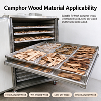 Équipement de séchage du bois de camphre, sécheuse à bois commerciale avec circulation d'air chaud pour le bois de camphre frais