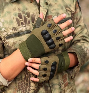 Gants tactiques DFTG1123 personnalisés pour la vente en gros – Vert olive, marron, kaki, beige désert – Écran tactile, protection des phalanges, stock DF - Product Image 5