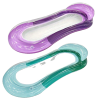 Hamac de natation gonflable transparent en PVC avec chaise de piscine en filet nouveau lit flottant