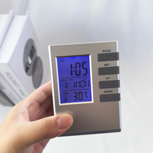 Portalápices de Escritorio con Reloj Despertador Digital, Calendario y Música, Diseño Moderno para Oficina y Hogar - Product Image 5