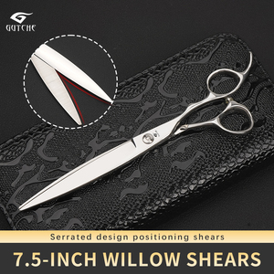 7.5 Inch Chuyên Nghiệp Cắt Tóc Kéo Bạc Tóc Cắt Shears Willow Hình Dạng Tóc Kéo Salon Làm Tóc Kéo - Product Image 2