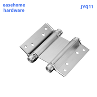 Charnière à double ressort en acier inoxydable moderne, fonction d'auto-fermeture, installation facile, angle d'ouverture de 180 degrés, épaisseur de 2 mm, pour la maison